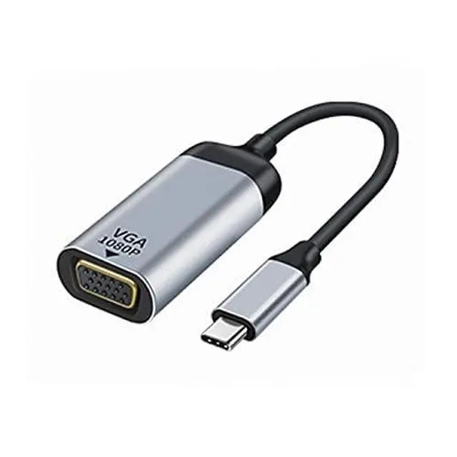Alt view image 2 of 6 - USB-C Type C to VGA Cable Monitor Adapter 1080p 60hz for Tablet & Phone & Laptop