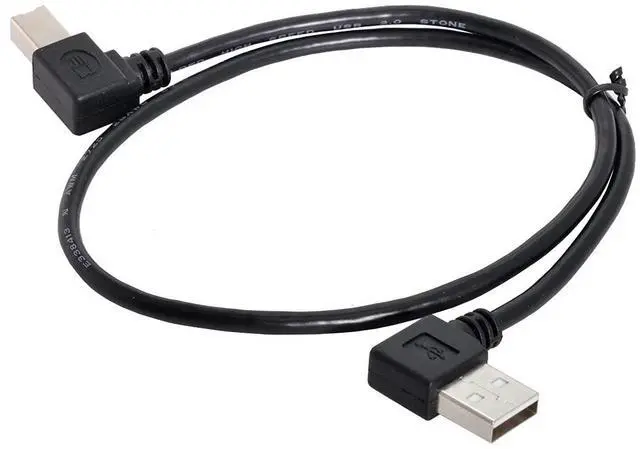 Main image of HDMIHOME Right Angled USB 2.0 A Male - B Male Printer Scanner 90 Degree Cable 50cm