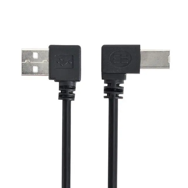 Alt view image 2 of 7 - HDMIHOME Right Angled USB 2.0 A Male - B Male Printer Scanner 90 Degree Cable 50cm