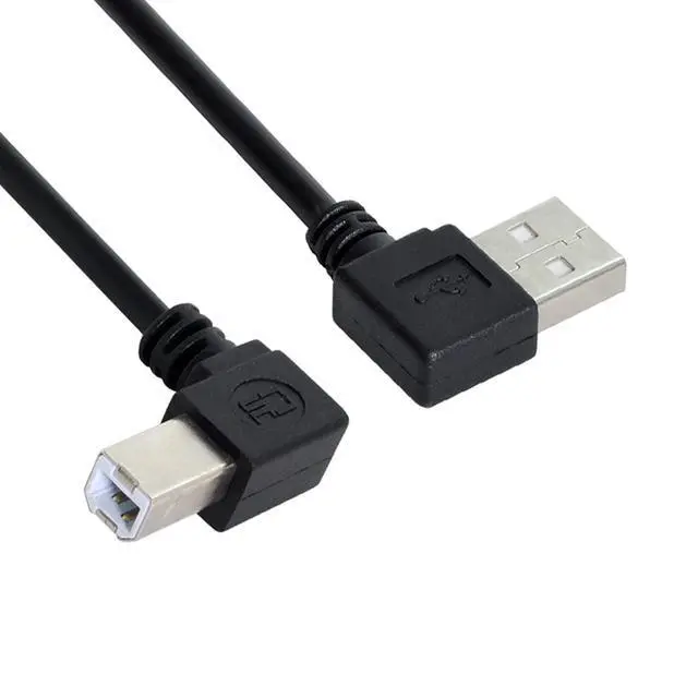 Alt view image 3 of 7 - HDMIHOME Right Angled USB 2.0 A Male - B Male Printer Scanner 90 Degree Cable 50cm
