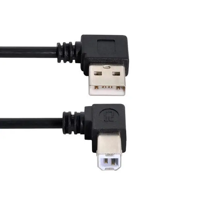 Alt view image 4 of 7 - HDMIHOME Right Angled USB 2.0 A Male - B Male Printer Scanner 90 Degree Cable 50cm