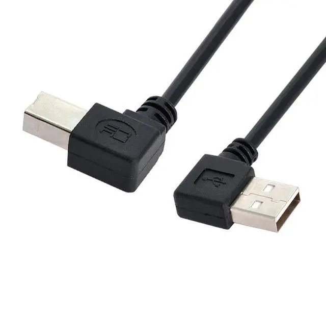 Alt view image 5 of 7 - HDMIHOME Right Angled USB 2.0 A Male - B Male Printer Scanner 90 Degree Cable 50cm