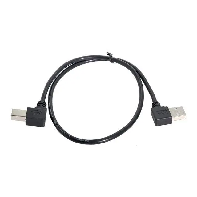 Alt view image 6 of 7 - HDMIHOME Right Angled USB 2.0 A Male - B Male Printer Scanner 90 Degree Cable 50cm
