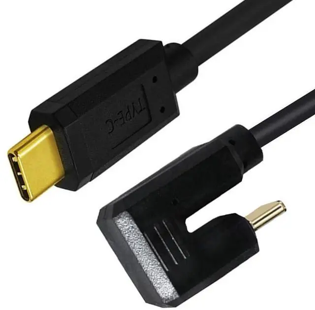 Main image of 10Gbps USB 3.1 Type-C Male to Single Locking Thumbscrew U Shape Opposite Back Angled USB-C Data 4K Cable Panel Mount Type 1M
