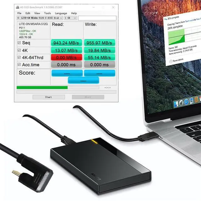 Alt view image 5 of 7 - 10Gbps USB 3.1 Type-C Male to Single Locking Thumbscrew U Shape Opposite Back Angled USB-C Data 4K Cable Panel Mount Type 1M