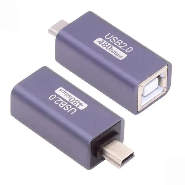 Alt view image 7 of 7 - 2pcs/lot USB 2.0 Type B Female to Mini USB & Micro Male Extension Adapter for Printer Phone Disk