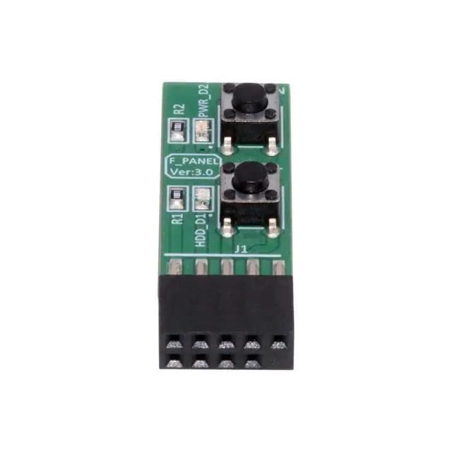 Alt view image 7 of 7 - Reset Power Jumper Mainboard 9Pin Power Starter Board for Computer Switching Board Adapter with Button for Maintenance Task