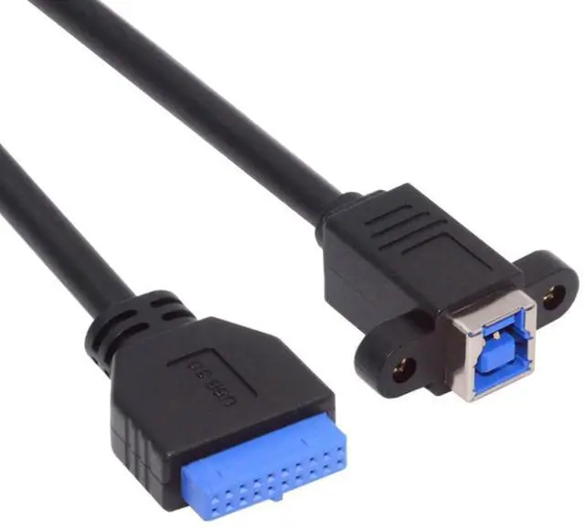Main image of 5Gbps USB3.0 20Pin IDC Header Male to USB3.0 Type-B Female Extension Data Cable for PC Laptop Disk SSD Camera 30cm