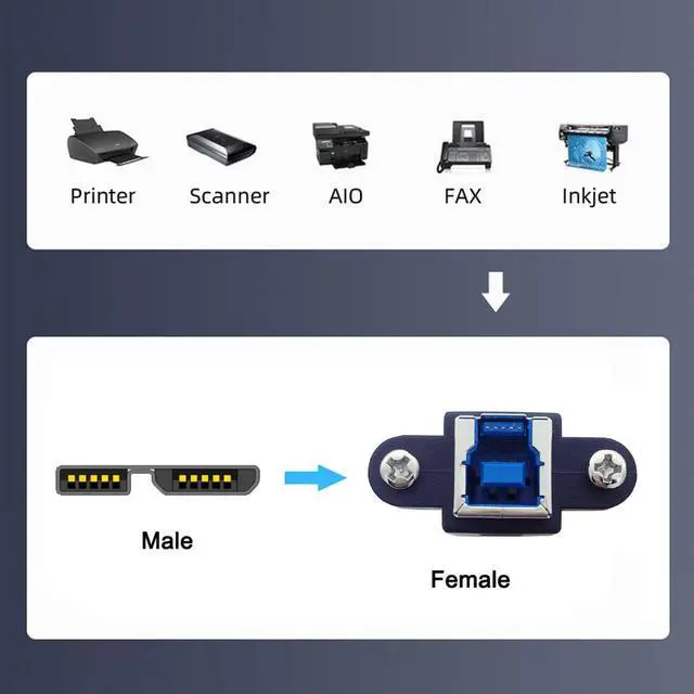 Alt view image 7 of 7 - 5Gbps USB 3.0 Type-B Female to USB3.0 Micro-B Male Cable Extension for Disk SSD Camera Data 30cm