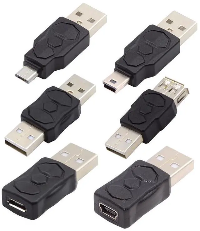 Main image of 5pcs/lot 480Mbps Data Micro USB 2.0 OTG Mini USB 5Pin Type-A Male to Female 5V 2A Power Charge Adapter