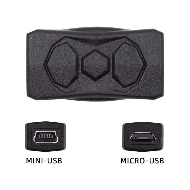 Alt view image 2 of 7 - 6pcs/lot 480Mbps Data Type-A Micro USB 2.0 Mini USB 5Pin Male to Female Extension 5V2A Power Adapter