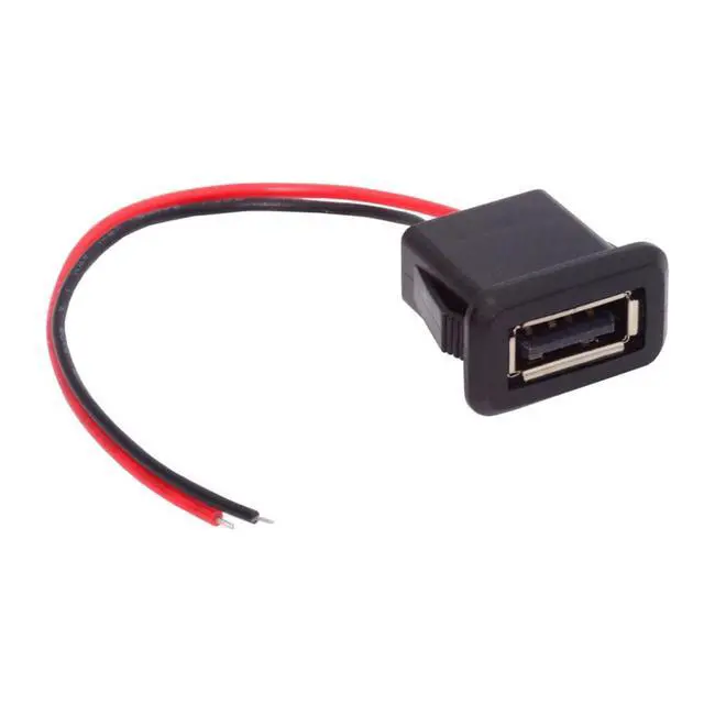 Alt view image 7 of 7 - 2pcs/Set DC 5V Power OEM DIY Type A Female Socket to 2Pin Open Cable Latch Mount Type