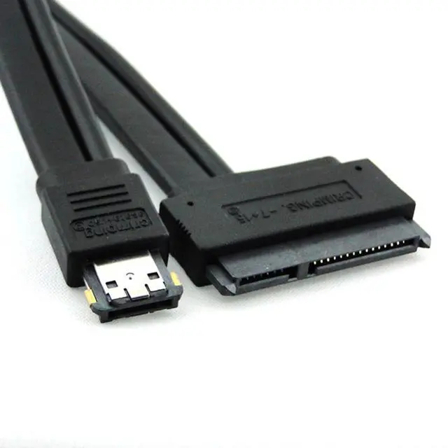 Alt view image 2 of 7 - USB 2.0 Combo Dual Power 12V and 5V eSATAp Power ESATA to 22Pin SATA Cable for 2.5" 3.5" Hard Disk Drive 50cm