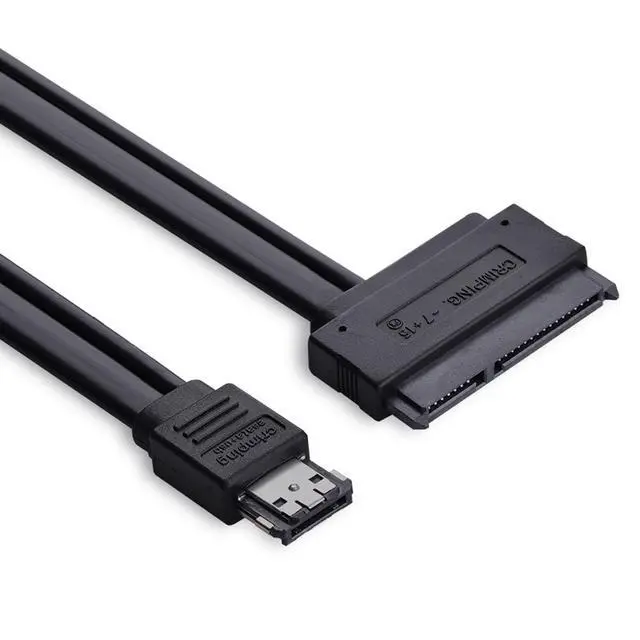 Alt view image 4 of 7 - USB 2.0 Combo Dual Power 12V and 5V eSATAp Power ESATA to 22Pin SATA Cable for 2.5" 3.5" Hard Disk Drive 50cm