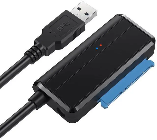 Main image of Angled SATA 22 Pin to USB3.0 Adapter Cable for 2.5" 3.5inch Hard Disk Drive SSD for Desktop Laptop