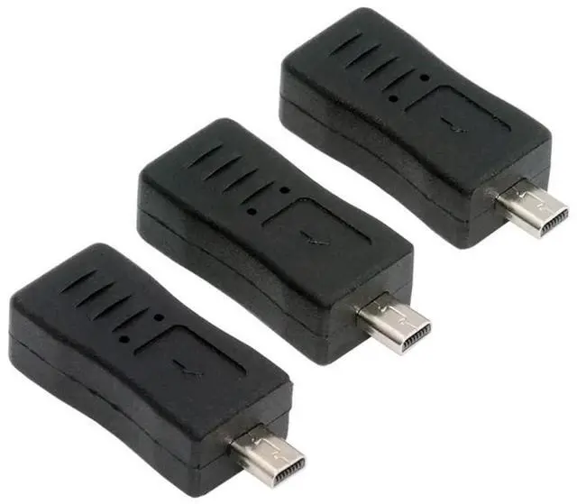 Main image of 3pccs Mini 8P to USB-C Micro Mini USB Female Power Data Adapter for Camera