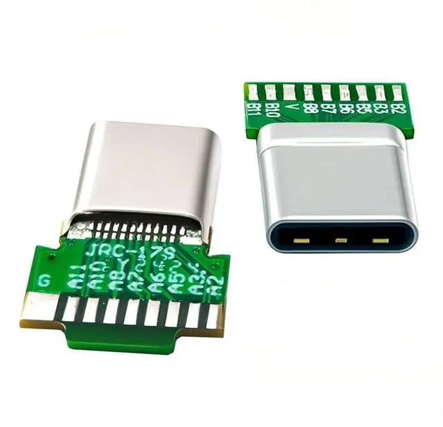Main image of 2pcs/lot OEM DIY Solder Type USB-C USB 3.1 Type-C Male & Female Plug Socket Connector with PCB