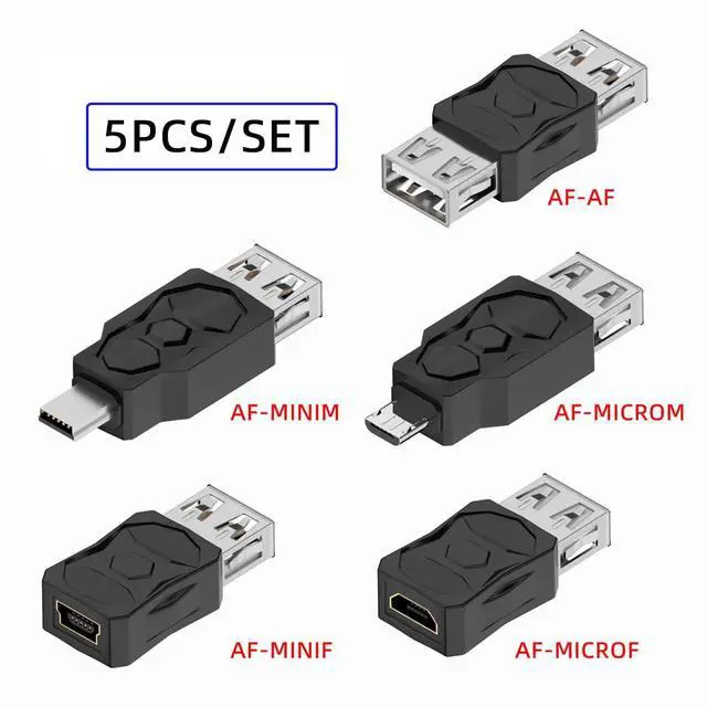 Alt view image 3 of 7 - 3pcs/lot 480Mbps Data Micro USB 2.0 to 5Pin Mini USB Male to Female Extension 5V2A Power Adapter