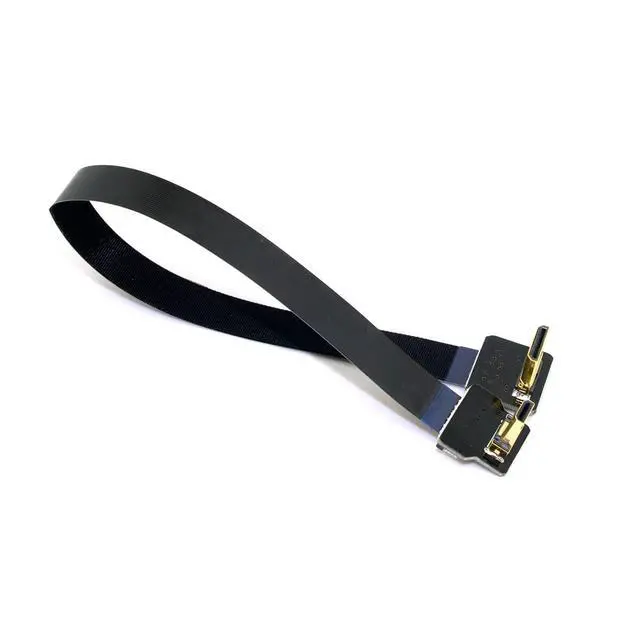 Alt view image 2 of 7 - 90 Degree Down Angled FPV Micro HDMI Male to Mini HDMI FPC Flat Cable 20cm for GOPRO Multicopter Aerial Photography