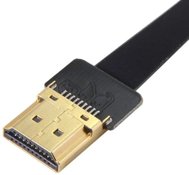 Alt view image 7 of 7 - CYFPV HDMI Type A Male to Male HDTV FPC Flat Cable for FPV HDTV Multicopter Aerial Photography 90 Degree UP Angled 0.5M