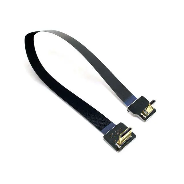 Alt view image 6 of 7 - 90 Degree Down Angled FPV Micro HDMI Male to Mini HDMI FPC Flat Cable 20cm for GOPRO Multicopter Aerial Photography (Pack of 2)
