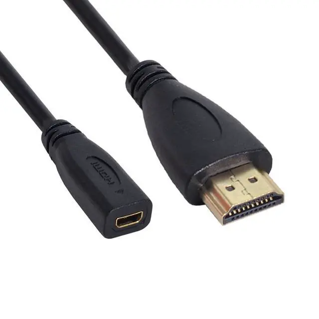Alt view image 3 of 4 - 20cm Micro HDMI Socket Female to HDMI Male Adapter Cable for Tablet & Cell Phone