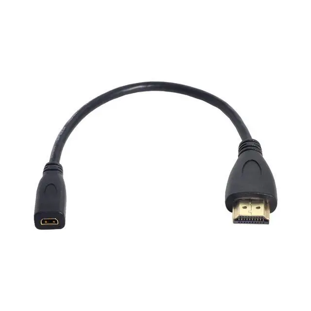 Alt view image 4 of 4 - 20cm Micro HDMI Socket Female to HDMI Male Adapter Cable for Tablet & Cell Phone