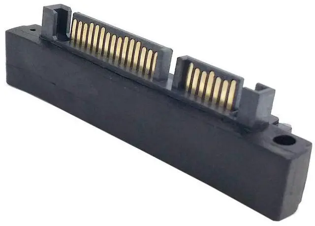 Alt view image 7 of 7 - SATA Male to SATA Female 90 Degree Down Angled Gender Changer Connector Adapter for 2.5/3.5" Hard Disk Drive