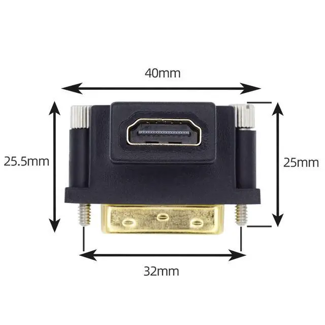 Alt view image 3 of 7 - Up Angled 90 Degree DVI Male to HDMI Female Adapter for Computer & HDTV & Graphics Card