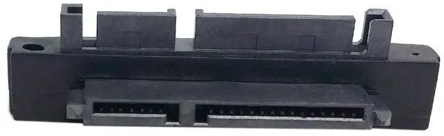 Alt view image 7 of 7 - 2PCS 90 Degree Up & Down Angled SATA 22Pin 7+15 Male to SATA 22Pin Female Extension Convertor Adapter