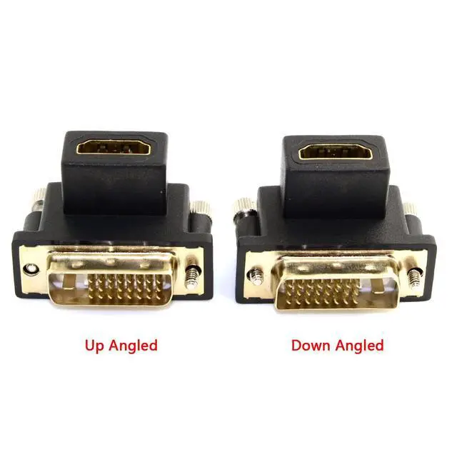Alt view image 7 of 7 - Up Angled 90 Degree DVI Male to HDMI Female Adapter for Computer & HDTV & Graphics Card