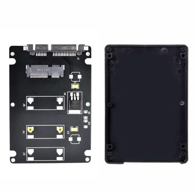 Alt view image 2 of 7 - mSATA SSD Mini PCI-E to 2.5" SATA 22P(15+7) Hard Disk Enclosure Case Converter Adapter for MSATA SSD