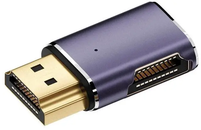 Main image of HDMI Male to HDMI 2.1 Female Flat Right Angled Horizontal 90 Degree UHD Extension Adapter Support 8K 60hz HDTV