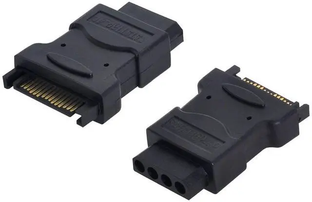 Alt view image 7 of 7 - 15Pin SATA Male Power Cable to Molex 4-pin IDE Hard Disk Drive Power Adapter