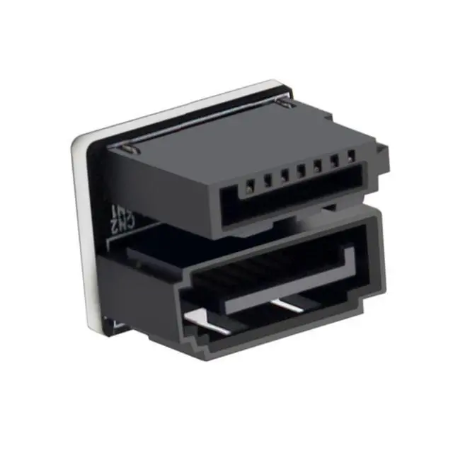 Alt view image 7 of 7 - Single SATA 7Pin Female to 360 Degree Angled 7Pin Male Adapter for Desktops SSD HDD Mainboard Motherboard
