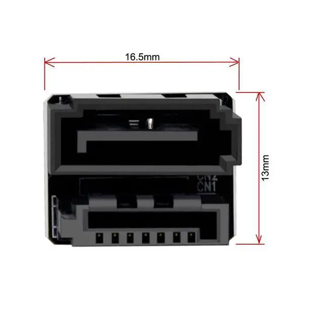 Alt view image 4 of 7 - Single SATA 7Pin Female to 360 Degree Angled 7Pin Male Adapter for Desktops SSD HDD Mainboard Motherboard