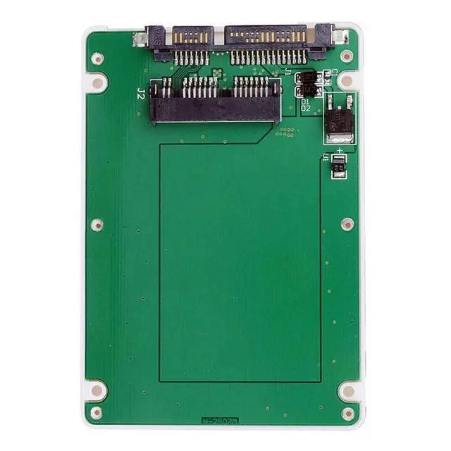 Alt view image 2 of 6 - 1.8 Micro SATA 16pin SSD to 2.5 SATA 22pin 7+15 Hard Disk case Enclosure White 7mm Height
