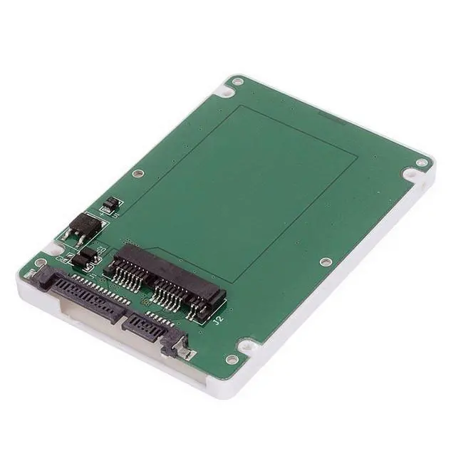 Alt view image 4 of 6 - 1.8 Micro SATA 16pin SSD to 2.5 SATA 22pin 7+15 Hard Disk case Enclosure White 7mm Height