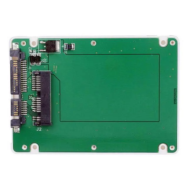 Alt view image 3 of 6 - 1.8 Micro SATA 16pin SSD to 2.5 SATA 22pin 7+15 Hard Disk case Enclosure White 7mm Height