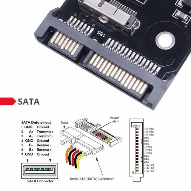Alt view image 6 of 6 - PCBA 12+6pin SSD to SATA 22Pin Hard Disk Cartridge Drive for 2010 2011 Mac Air A1369 A1370 SSD