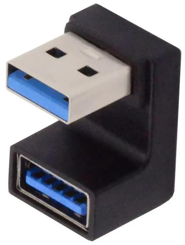 Main image of 10Gbps USB3.0 Male Opposite U Shape Back Angled to Female Extension Power Data Video Adapter