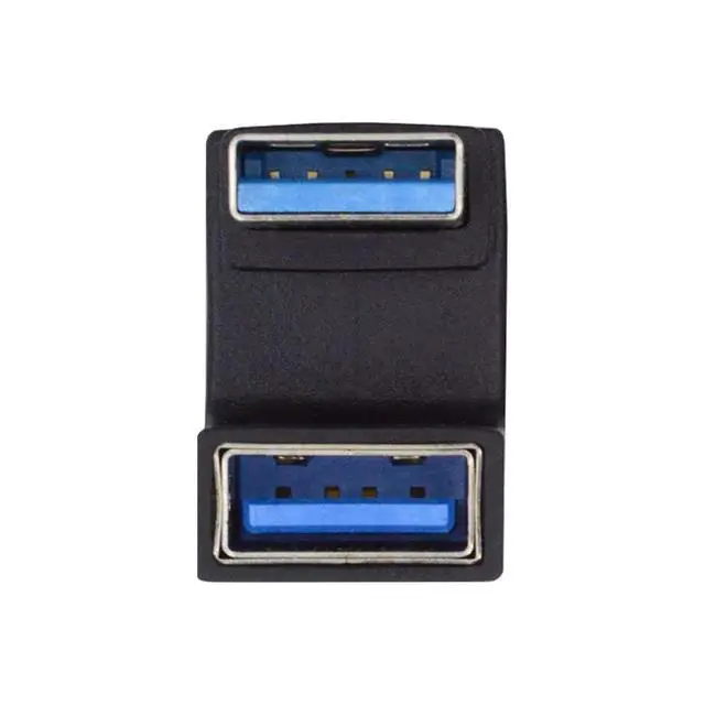 Alt view image 6 of 7 - 10Gbps USB3.0 Male Opposite U Shape Back Angled to Female Extension Power Data Video Adapter