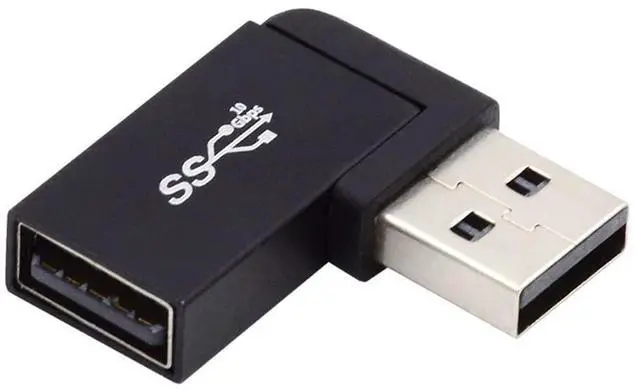 Main image of USB3.0 Male to Female Support 10Gbps Extension Power Data Video 90 Degree Adapter Left Angled Type