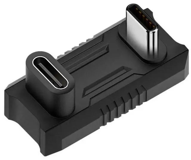 Main image of USB3.1 Type C 20Gbps Power Data Video Adapter Male to Female Opposite U Shape Back Angled Compatible with ROG Ally Steam Deck Phone NS Switch