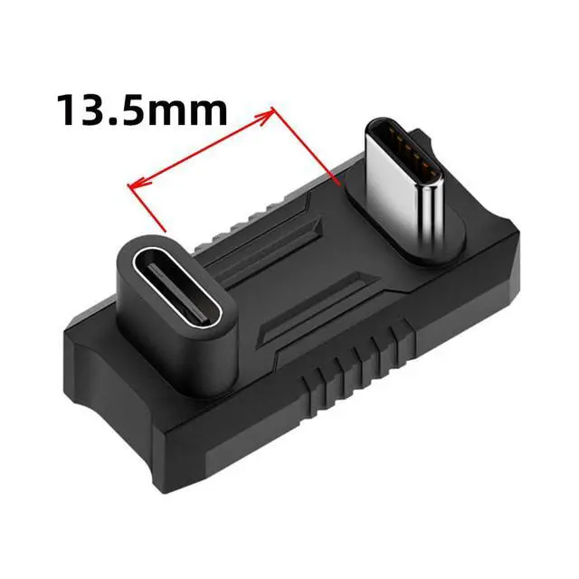 Alt view image 7 of 7 - USB3.1 Type C 20Gbps Power Data Video Adapter Male to Female Opposite U Shape Back Angled Compatible with ROG Ally Steam Deck Phone NS Switch
