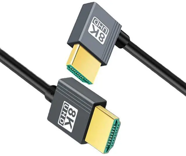 Main image of HDMI 2.1 Cable,HDMI Male to Male 90 Degree Left Angled 8K@60Hz 4K@120Hz 48Gbps Ultra High-Speed Flexibility Gold-Plated Cable 2.0M for TV, Monitor, Computer