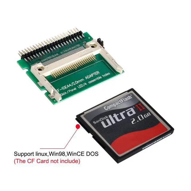 Alt view image 3 of 7 - CF Compact Flash Merory Card to Laptop 2.5 44 Pins Male IDE Hard Disk Drive HDD SSD Adapter