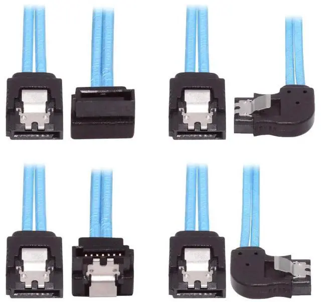 Main image of 4pcs/Set 6Gbps Angled Type Internal 4-SATA Host to 4SATA 7pin Target Disk Data Server 90 Degree Cable 25cm