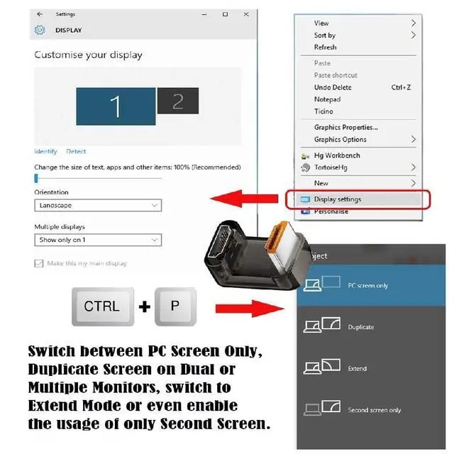 Alt view image 6 of 7 - UHD 8K 60hz Down Angled 360 Degree Opposite U Shape Back HDMI Male to HDMI 2.1 Female Extension Adapter Extender Transparent with Smart LED HDTV