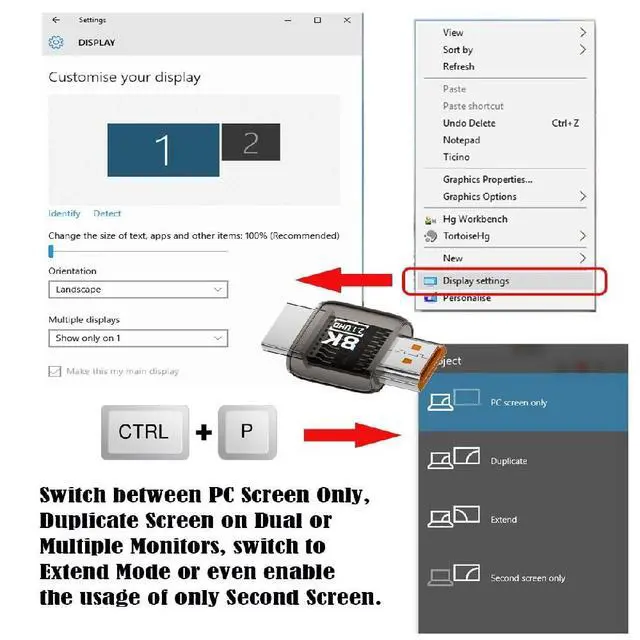 Alt view image 6 of 7 - UHD 8K 60hz HDMI Male to HDMI 2.1 Male Extension Adapter Extender Transparent with Smart LED Light Support HDTV